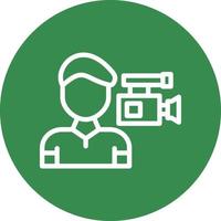 Camera Man Vector Icon Design