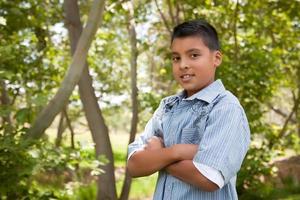 Handsome Young Hispanic Boy in the Park photo