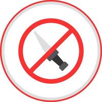 No Weapons Vector Icon Design