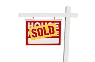 Isolated Sold Home For Sale Sign photo