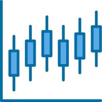 Candlestick Chart Vector Icon Design