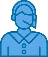 Call Center Agent Vector Icon Design
