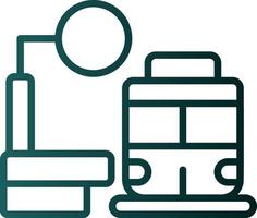 Train Stop Vector Icon Design