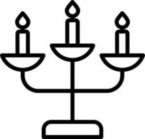 diseño de icono de vector de candelabro