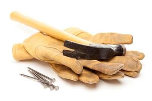 Hammer, Gloves and Nails photo