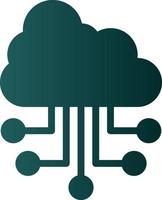 diseño de icono de vector de computación en la nube