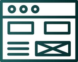 Wireframe Vector Icon Design