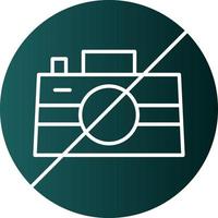No Camera Vector Icon Design