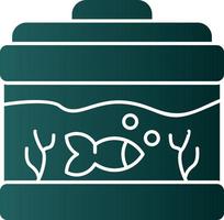 Fish Tank Vector Icon Design