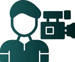 Camera Man Vector Icon Design