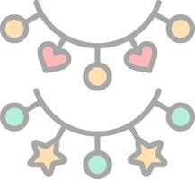 Christmas Lights Vector Icon Design