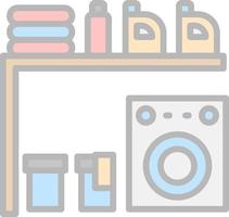 Laundry Room Vector Icon Design