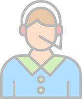 Call Center Agent Vector Icon Design