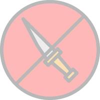 No Weapons Vector Icon Design