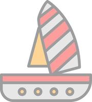 diseño de icono de vector de windsurf