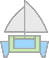 Catamaran Vector Icon Design