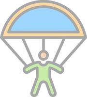 Skydiving Vector Icon Design
