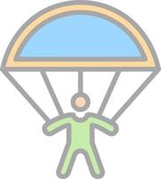 Skydiving Vector Icon Design