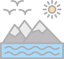 Mountains Vector Icon Design