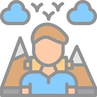 Hiking Vector Icon Design