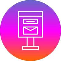 Postbox Vector Icon Design