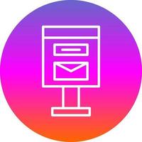 Postbox Vector Icon Design