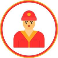 Fireman Vector Icon Design