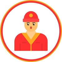 Fireman Vector Icon Design