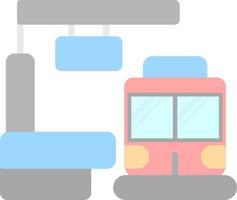 Train Platform Vector Icon Design