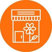 Flower Shop Vector Icon Design