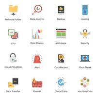 Business Analytics Flat Icons Pack vector