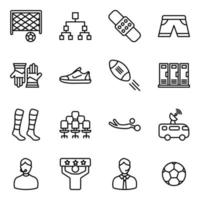 Sports Equipment Line Icons vector