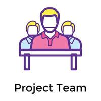 Trendy Project Team vector