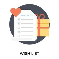 Trendy Wishlist Concepts vector