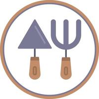 Fork And Trowel Vector Icon Design