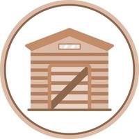 Garden Shed Vector Icon Design