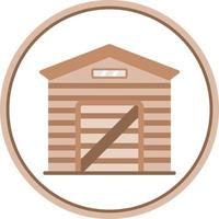 Garden Shed Vector Icon Design