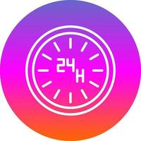 24 Hours Vector Icon Design