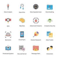 Business Management and Analytics Flat Icons Pack vector