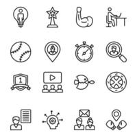 Linear Icons of Speech, Debate and Promotion vector