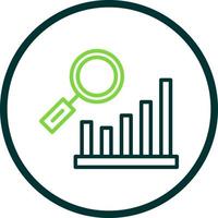 Bar Chart Research Vector Icon Design