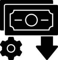 diseño de icono de vector de configuración de ingresos