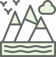 Mountains Vector Icon Design