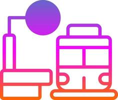 diseño de icono de vector de parada de tren