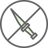 No Weapons Vector Icon Design