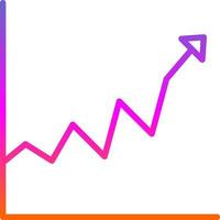Line Chart Vector Icon Design