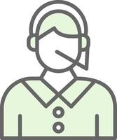 Call Center Agent Vector Icon Design