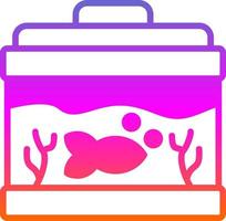 Fish Tank Vector Icon Design