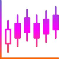 Candlestick Chart Vector Icon Design