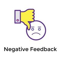 Trendy Negative Feedback vector